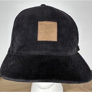 4/$20 New Era X DC Shoe Co Collab Black Corduroy SnapBack Hat 9Fifty Skate Y2K